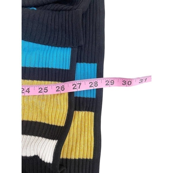 Misook Women Medium Multicolor Open Front Cardigan and Blue Twin Tank Set - Picture 5 of 11